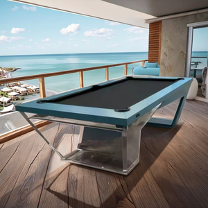 Mesa de billar de lujo de alta calidad para tenis de mesa, mesa de billar de lujo 3 en 1 con ping pong y 7 pies, 8 pies y 9 pies para oficina - Product Image 2