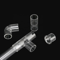 Diamètre intérieur 20mm PMMA connecteur té coude droit raccord adaptateur extrémité réservoir de poissons raccords de tuyauterie d'aquarium