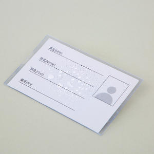 Бестовые прозрачные держатели для бейджей из ПВХ, бирки с именами и булавками, печатные карты с логотипом, пластиковые именные втулки - Product Image 5