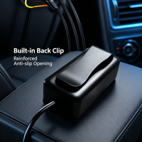 KC-10 Pengisi Daya Mobil Ekspansi Depan/Belakang Multi Port USB Tipe-C/7 Lampu Ambient RGB Warna-warni Pengisian Daya QC/Adaptor Daya Pengisian Daya PD