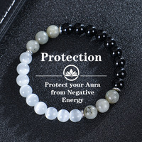 Bracelet Chakra de la Richesse, du Succès et de l'Amour, en Aventurine Verte et Quartz Rose, Apaisant l'Anxiété, pour l'Abondance et l'Amour de Soi Radicale