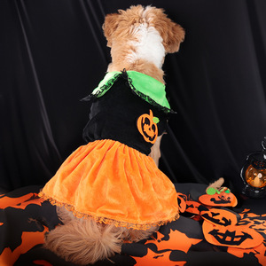 Achetez un costume d'Halloween HLC pour chien et chat, costume de Noël pour chien, tenues comiques pour animaux de compagnie, vêtements de fête pour chaton et chiot - Product Image 1