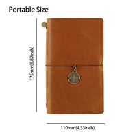 AIGUONIU – Housse de carnet de voyage en cuir véritable TN, faite à la main, en cuir de vachette vintage, pour journal, carnet de croquis, planificateur, format portable
