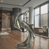 Statues modernes en poudre d'argent en résine imprimée léopard, modèle animal artisanal pour la décoration intérieure de la maison, accessoires de bureau, thème Anime