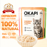 Nourriture humide pour chats en sachet, certifiée FDA, directement de l'usine, OEM/ODM, repas complet, bouillon savoureux, nourriture liquide pour chats