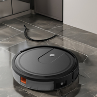 Aspirateur robot humide et sec avec commande par application TUYA, fonction de recharge automatique, aspiration 2000-2499Pa pour l'entretien des sols