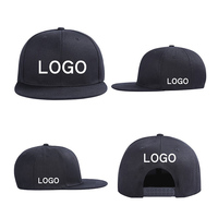 Topi Snapback kosong Logo cetak bordir kustom topi bisbol katun murni pinggiran datar DIY