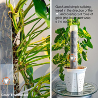 Bâton modulaire en plastique pour plantes Monstera Bâtons pour plantes grimpantes Support pour plantes d'intérieur Ensemble de poteaux pour mousse de sphaigne