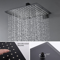 Pommeau de douche à effet pluie à haute pression moderne Système de robinet de douche de salle de bain Mitigeur Robinet de douche mural dissimulé