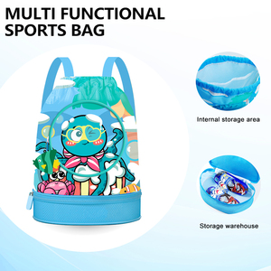 <span class=keywords><strong>Mochila</strong></span> con logotipo personalizado, bonita <span class=keywords><strong>mochila</strong></span> de almacenamiento impermeable de dibujos animados para niños y niñas, bolsa deportiva de playa, bolsas con cordón para gimnasio y natación para niños - Product Image 3
