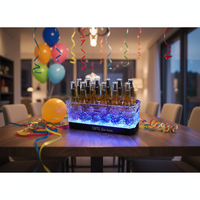 Brevet d'usine OEM bonne qualité grande capacité rose bière whisky bar à champagne bar club lumineux seau à glace à LED