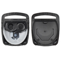 Coque de clé de voiture pliable fiable à 3 boutons noire avec lame non taillée pour télécommande de clé de voiture série FAT