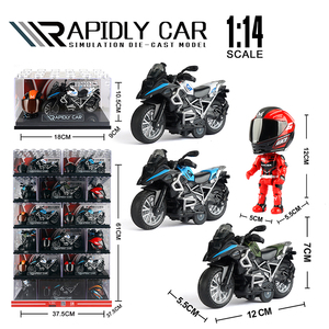 Modellino di Mini Moto in Scala 1:14 in Lega e Metallo Pressofuso con Casco e Supporto Espositivo in Acrilico per Collezionisti - Product Image 3
