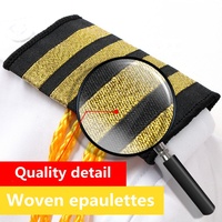 Epaulet Seragam Rajutan Khusus Bebas Nikel, Dapat Dicuci, Motif Bintang, untuk Pilot, Petugas Keamanan, Aksesoris Formal
