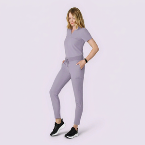 Bata de laboratorio unisex de punto sin costuras de algodón y poliéster blanco de alta calidad Sike Custom para detección de agujas, uniformes de hospital para médicos - Product Image 1
