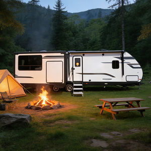 Caravane <span class=keywords><strong>de</strong></span> voyage remorquable personnalisée OEM, <span class=keywords><strong>camping</strong></span>-<span class=keywords><strong>car</strong></span> léger avec aménagement intérieur complet, certifié DOT et VIN pour le marché américain - Product Image 1