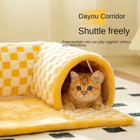 Lit tunnel pour chat tout-en-un : jeu et sommeil, tissu respirant garde le chat au chaud toutes saisons, utilisation intérieure, Guangdong