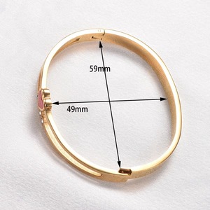 Elegante Brazalete de Acero Inoxidable con Zirconia en Forma de Corazón para Mujer, Brazalete Abrible, Pulsera, Joyería Metálica, Accesorios, Regalo para Fiesta - Product Image 2