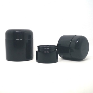 Pot cosmétique en verre violet noir de luxe avec impression de logo personnalisé, 30g, 50g, 100g, 250g, 500g, pour crème visage, emballage de crème UV, avec couvercles - Product Image 2