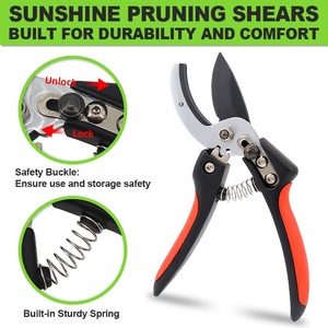 SUNSHINE Professional 8'' Bypass Tree Trimmers Sharp Gardening Scissors With Steel Plastic Handle <strong>Hand</strong> <strong>Pruner</strong> For Plant Pruning - Product Image 3