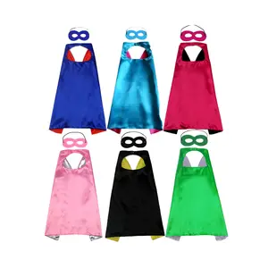 Meilleures ventes Capes de super-héros d'Halloween Capes en satin pour fête d'Halloween Costume Hero