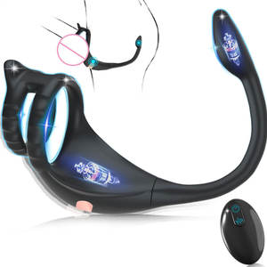 Brinquedos Sexuais de Silicone para Adultos, Anel de Bloqueio Masculino, Brinquedo de Massagem para Masturbação com Controle Remoto - Product Image 1