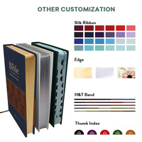 Vente directe d'usine, couverture en cuir PU personnalisée avec logo, impression de livres chrétiens avec estampage à chaud, Bibles modernes