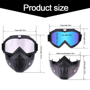 Masque de <span class=keywords><strong>ski</strong></span> anti-poussière, lunettes de motocross réglables, lunettes de moto respirantes, masque de protection intégral pour moto tout-terrain - Product Image 4