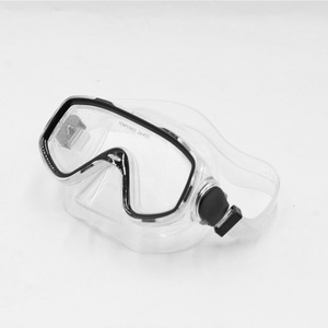 Máscara de buceo con una ventana y lente de vidrio templado para snorkel y deportes acuáticos, material de PVC - Product Image 1