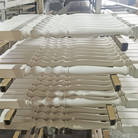 Balustrades et mains courantes d'escalier en bois blanc de mode moderne Unique personnalisé nouveau design de colonne simple créatif rampe unique