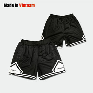 Vietnam Factory Custom Basketball Sports <b>Shorts</b> Mesh Classic Streetwear Striped <b>Black</b> <b>Men</b> Basketball <b>Shorts</b> - Product Image 2