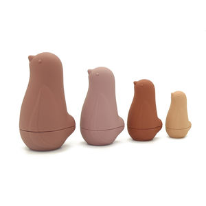 Muñeca de silicona Boird Matryoshka de 4 piezas, mordedor de bebé, juguetes educativos de 0 a 24 meses, bolsa de Opp de 2 a 4 años - Product Image 4