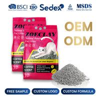 Litière pour chat en bentonite ISO MSDS sans poussière, antibactérienne, à agglomération dure, sable pour chat en vrac, échantillon gratuit, OEM ODM Export