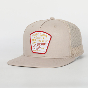 Oem Tùy Chỉnh 5 Bảng Men Bông Phẳng Bill Lưới Gorras Chụp Lại Cap, Thêu Vá Logo Hip Hop Snapback Hat - Product Image 1