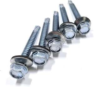 Fixations de qualité industrielle de qualité supérieure Vis hexagonales SDS zingué résistant à la corrosion pour la fixation du bois et du métal - Product Image 1