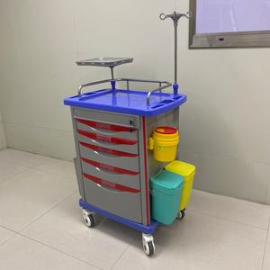 ABS 플라스틱 의료 응급 카트-다기능 4개의 바퀴 여러 서랍 잠금 가능 병원 구조 및 환자 케어용 - Product Image 5