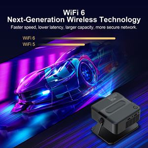 Projecteur intelligent portable LCD 720P natif, compatible 4K, mini <span class=keywords><strong>hologramme</strong></span>, système Android 11, correction automatique de la distorsion trapézoïdale, home cinéma, WiFi, pour <span class=keywords><strong>smartphone</strong></span> - Product Image 3