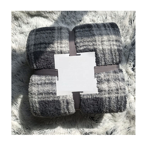 Couverture Sherpa à carreaux imprimés, <span class=keywords><strong>Plaid</strong></span> de luxe, dernier modèle - Product Image 1