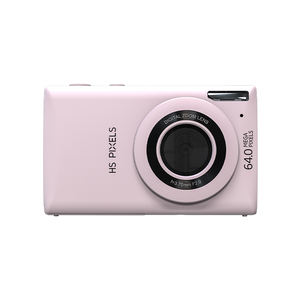 Mode rose Portable 64MP Photo Vlogging Mini carte vidéo taille MP3 corps Photo numérique 4k caméra Compact avec caméra - Product Image 1