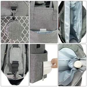 Bolsa de Pañales Ligera Personalizada, Bolsos de Mano para Mamá con Correa Ajustable, Múltiples Bolsillos, Bolsa de Mano Resistente para Uso Diario al Aire Libre - Product Image 5