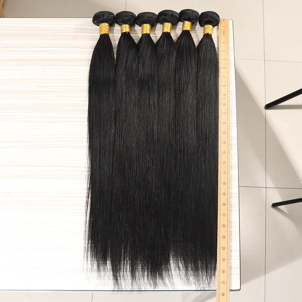 Weft Straight Remy Human Hair Bundle Deal Natural Color Hair Extensions Remy Human Hair