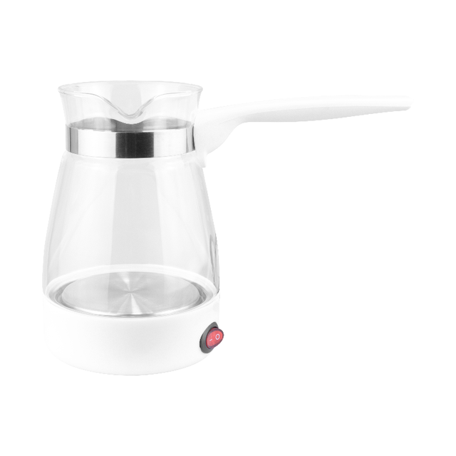 Electric Glass Turkish Coffee Maker Cezve Portable 500ml High Borosilicate Glass Automatic Shut-off 360 Rotational Home Kitchen