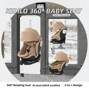 Negozio Ufficiale Kidilo Seggiolino <span class=keywords><strong>Auto</strong></span> per Bambini Certificato 360 Reversibile Multifunzione <span class=keywords><strong>con</strong></span> <span class=keywords><strong>ISOFIX</strong></span> Capacità di Carico 12kg 0-2 Anni Morbido - Product Image 2