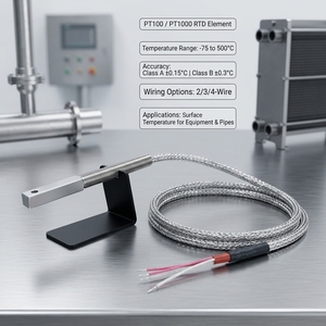 Capteur de température RTD <span class=keywords><strong>PT100</strong></span> percé PROG SR104-1, résistance au platine pour la surveillance de la température des murs extérieurs des pipelines, connexion <span class=keywords><strong>3</strong></span> <span class=keywords><strong>fils</strong></span> - Product Image 1