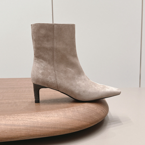 <strong>Women</strong> <strong>Italian</strong> Style Original Suede <strong>Leather</strong> High Heel <strong>Ankle</strong> <strong>Boots</strong> Side Zipper Fashion <strong>Boots</strong> - Product Image 3