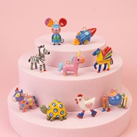 P450 Breloques en émail animaux de dessin animé 3D en acier inoxydable, mini pendentifs colorés brillants, anti-ternissement, mignons, faits à la main, pour bijoux DIY