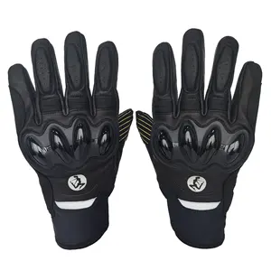 New Custom Anti Slip Wear Resistant Sweat-absorbing Warm Leather Winter Motorcycle Riding Gloves