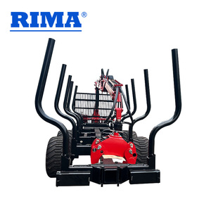 Rimorchio Forestale Resistente con Capacità di Carico di 12 Tonnellate, Rimorchio per Legname ad Alte Prestazioni per Lavori <span class=keywords><strong>Professionali</strong></span> di Disboscamento - Product Image 2