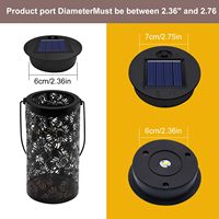 Lampes solaires LED à panneau solaire, ampoules blanc chaud, remplacement, lampe suspendue extérieure, IP44 étanche, rechargeable, lampes de jardin