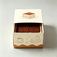 Boîte en carton biodégradable et recyclable personnalisable, emballage écologique pour tiramisu, gâteau, pâtisserie, dessert, emballage en papier